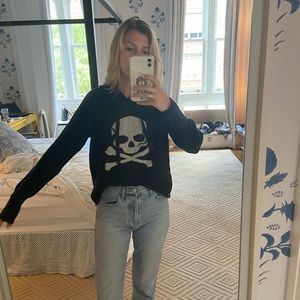 Skull cashmere x soul cycle cashmere hoodie